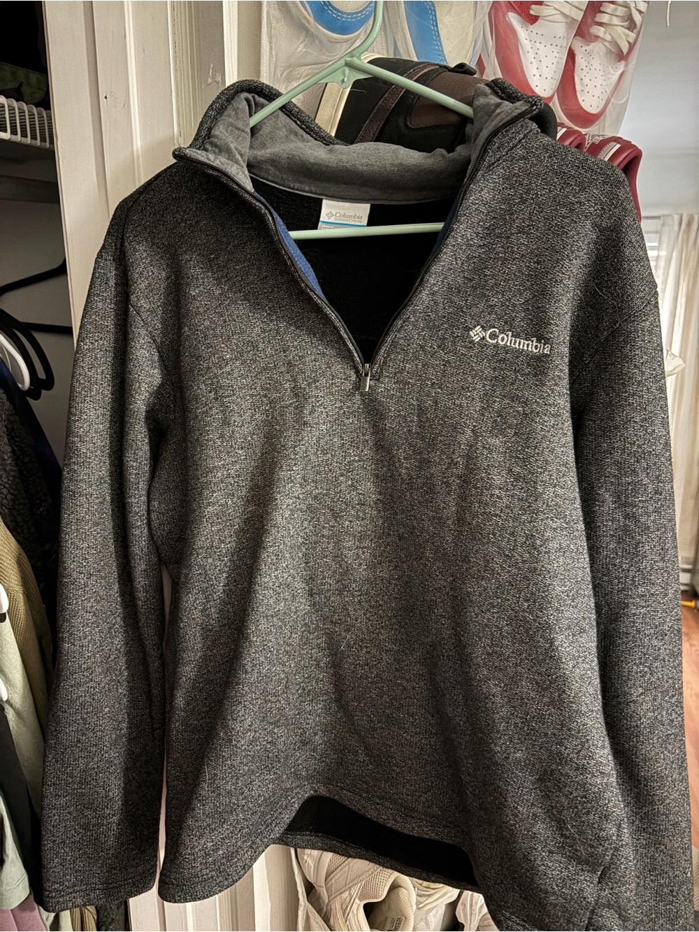Columbia Men's Dark Heather Gray Half-Zip Fleece Pullover
